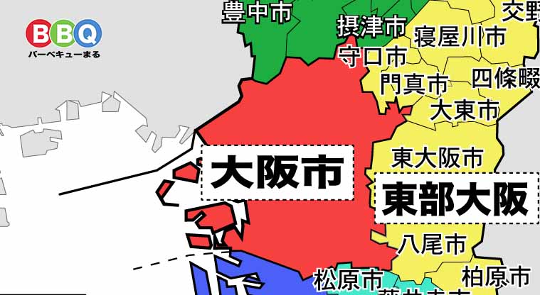 大阪市の地図