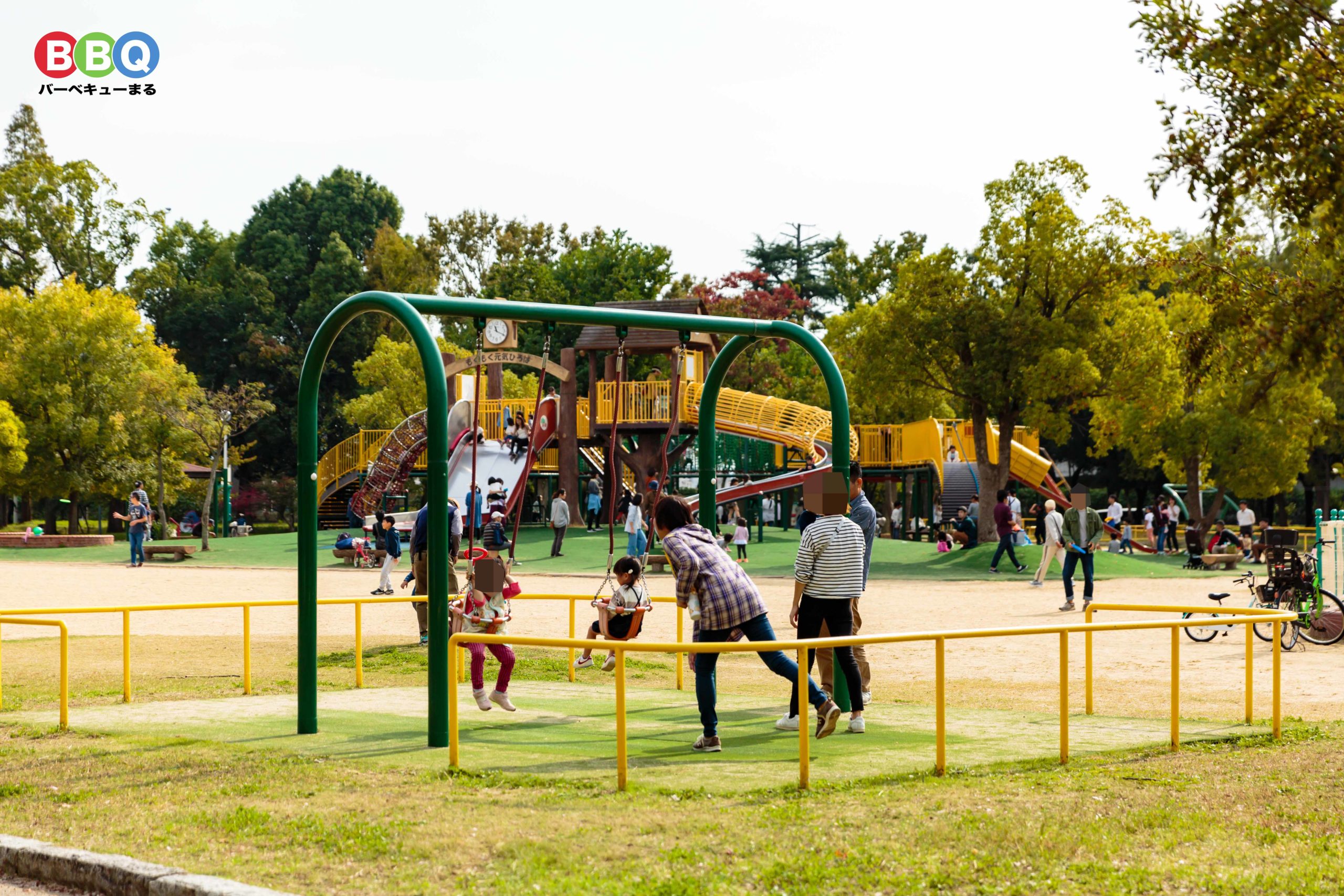 久宝寺緑地公園「もくもく元気広場」の遊具